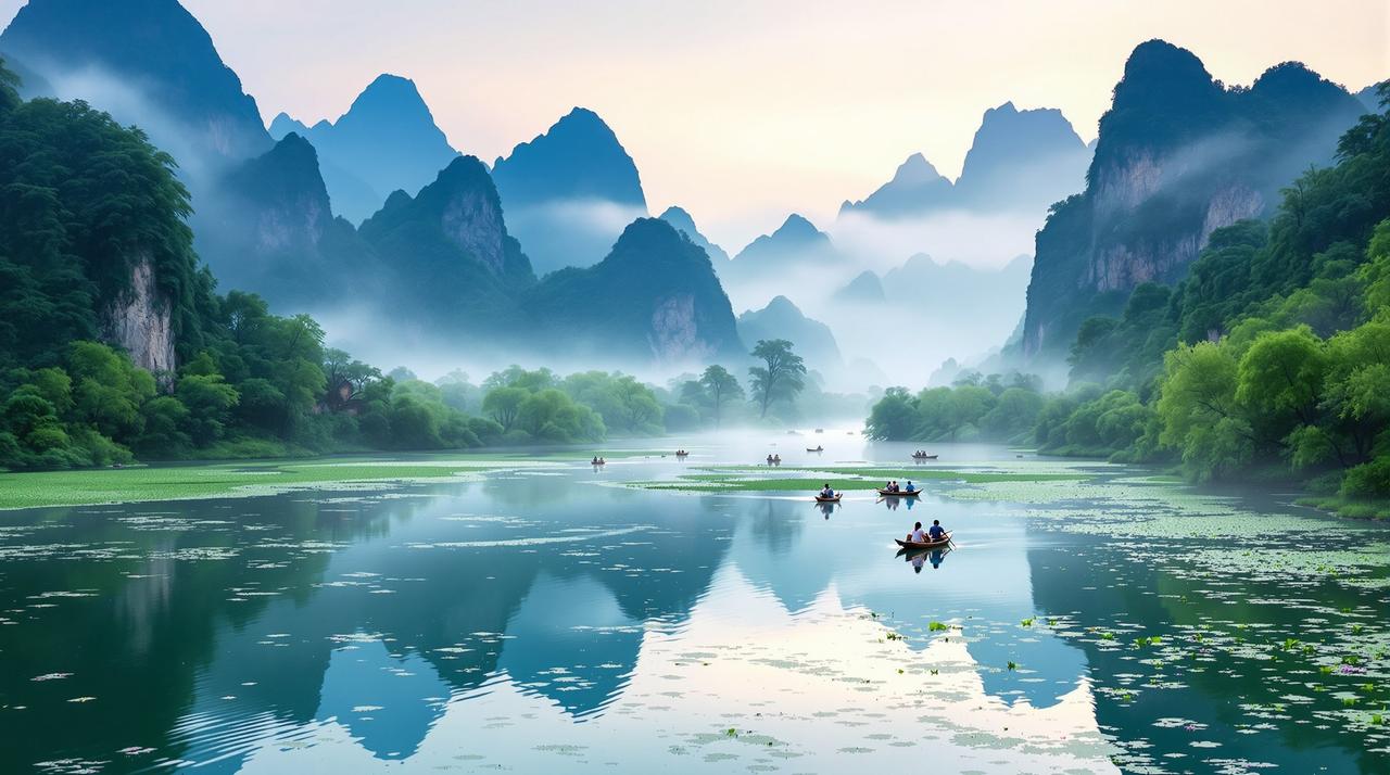 速速电影院 - 广西桂林漓江畔杜鹃花春色