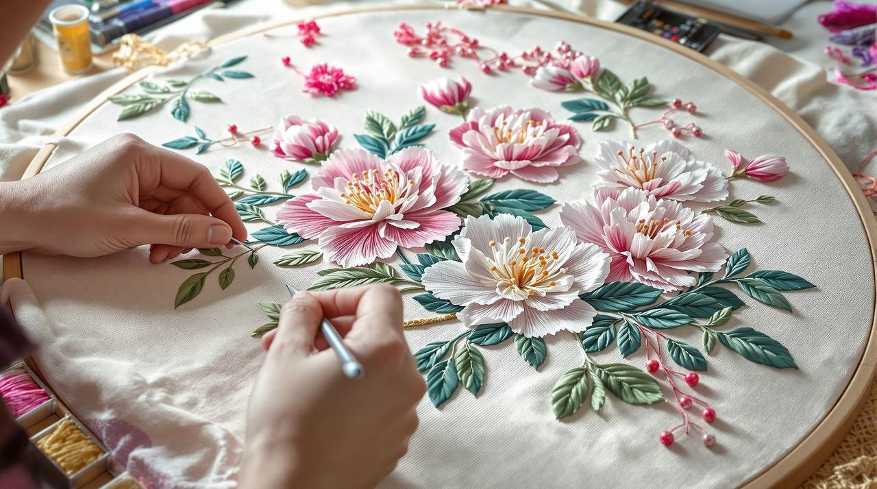 速速电影院合集 - 杜鹃花与刺绣：指尖上的花艺